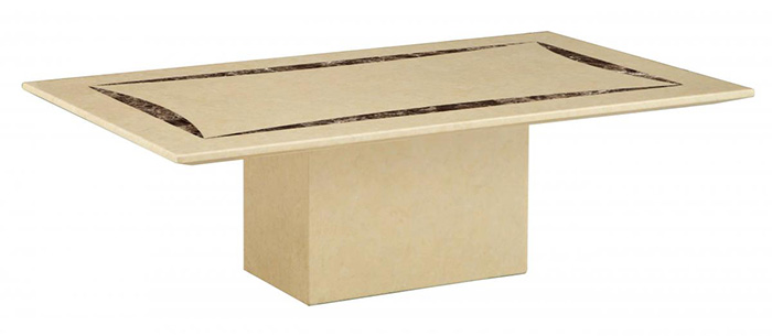 Malaga Marble Coffee Table Natural Stone with Lacquer Finish